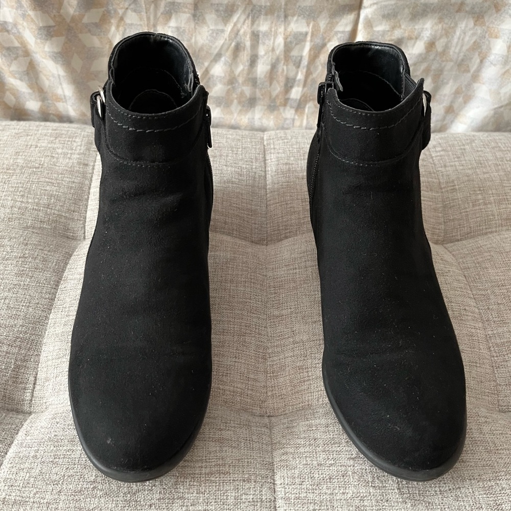 Unisa Black Faux Suede Booties